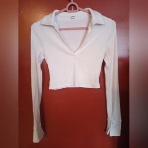 White Long Sleeve Women's Top